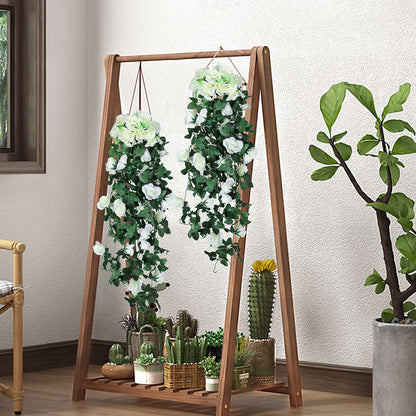 RECUTMS Artificial Plants Hanging 2Pieces 3.3Ft Rose Plant Flowers Vines Wedding Home Office Arch
