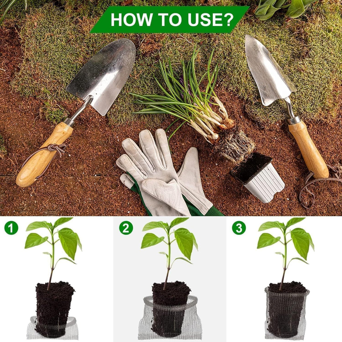 3 Gallon Go-pher and V-ole Proof Wire Baskets 32 Pcs, 3 Gallon Stainless Steel Plant Root Guard