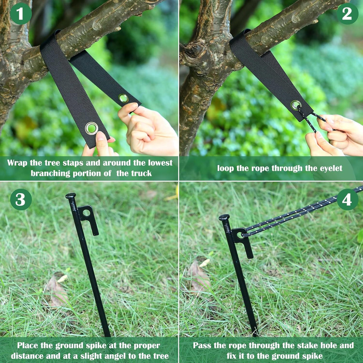 Sintuff 36 Pcs Heavy Duty Tree Stake Kits Stake and Support for Young Leaning Tree Anchor