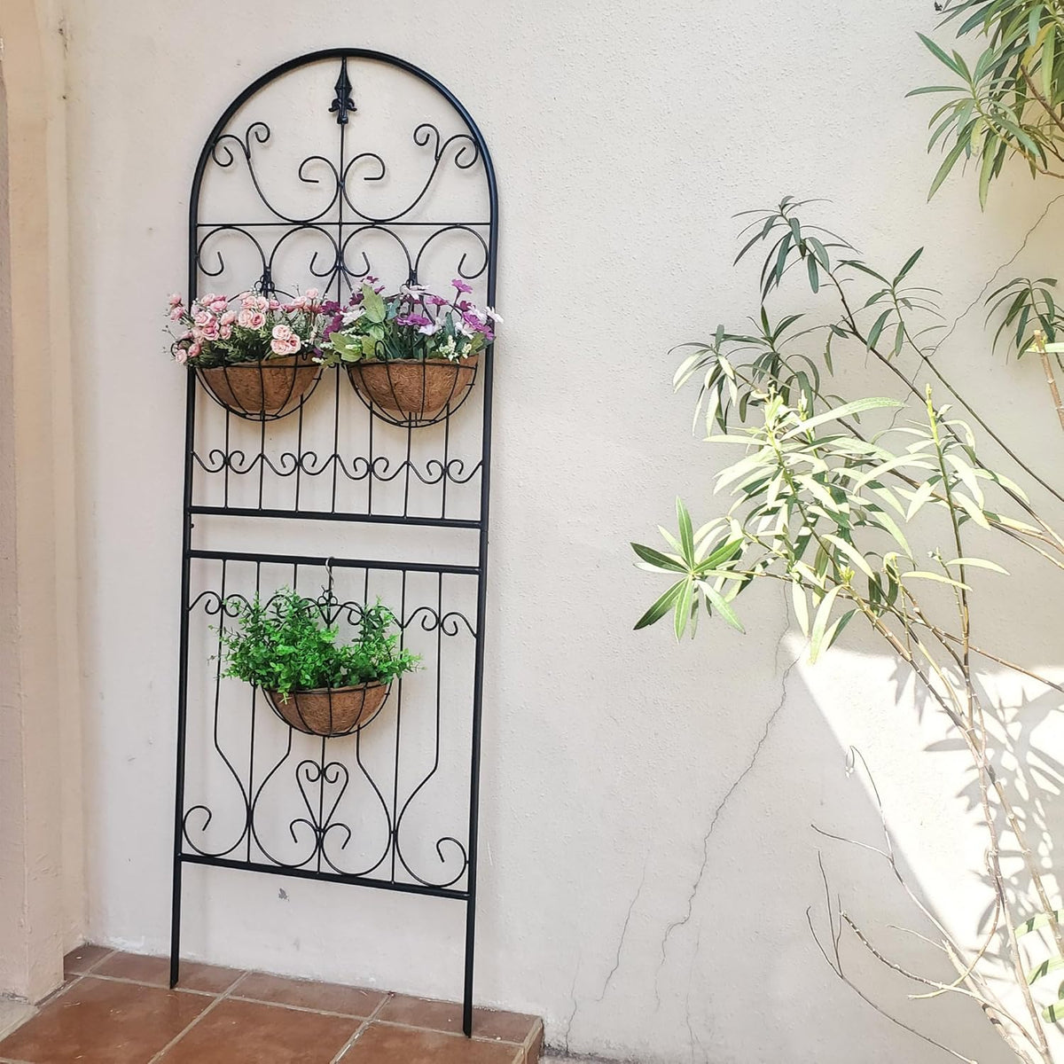 SCENDOR Trellis for Climbing Plants 70.8" H x 24.5" W Metal Premium Quality Material Rust-Resistant