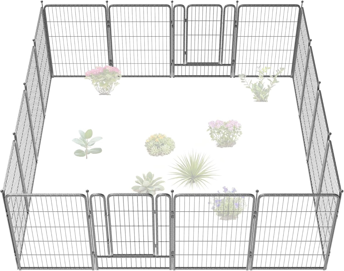 FXW Garden Fence Outdoor for The Yard – 40in(H) x 36.4ft(L) Heavy Duty Metal Animal Barrier for Dog