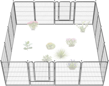 FXW Garden Fence Outdoor for The Yard – 40in(H) x 36.4ft(L) Heavy Duty Metal Animal Barrier for Dog