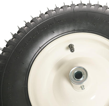 SCENIC ROAD Wheelbarrow Replacement Tire, 16" Wheel with Bearing and Grease Fitting, 4-Ply Knobby