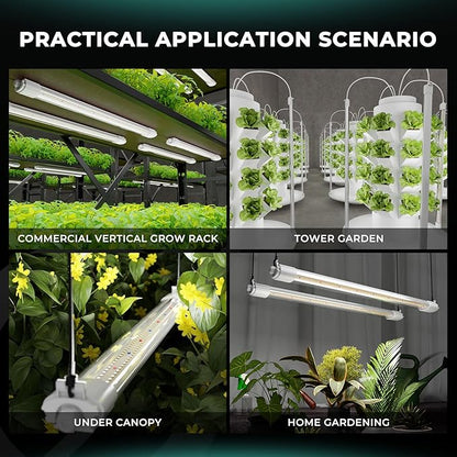 MARS HYDRO VG40, 2ft Grow Lights for Indoor Plants, 5000K Full Spectrum, 2x2 Coverage, IP65