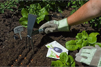 Yard Butler Terra Garden Hand Tools - Weeding Hand Tiller Tool for Efficient Gardening - Weed