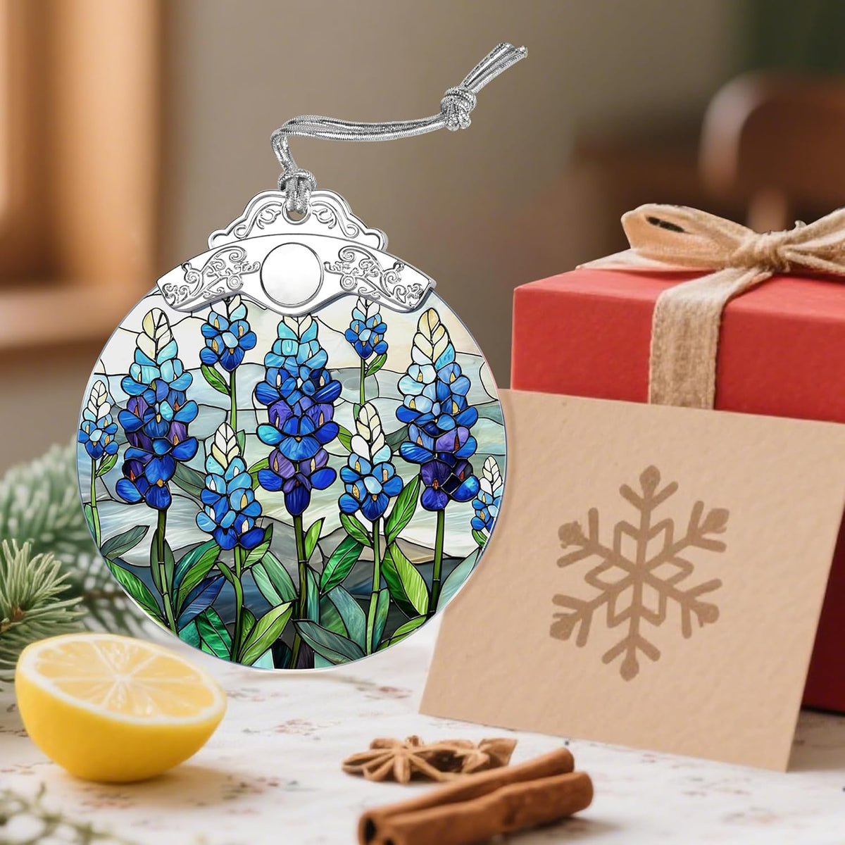 Stained Glass Ornament, Christmas Ornaments, Christmas Decorations for Tree, Holiday Ornament