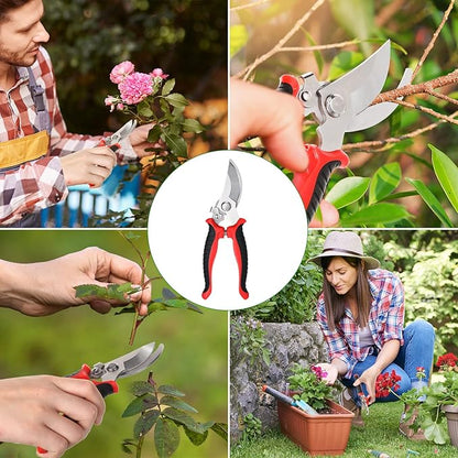 6 Pcs Garden Bypass Pruning Shears Bulk Heavy Duty Gardening Scissors Stainless Steel Blades