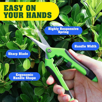 4 Pack Garden Pruning Shears, Stainless Steel Garden Shears, Gardening Shears, Garden Scissors