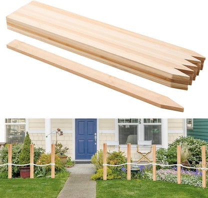 VEVOR Wooden Garden Stakes, 25 Pcs 36 x 0.5 x1.5 in Survey Grading Stakes, Garden Ground Stake with