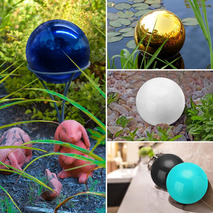 uxcell 2 Pcs Gazing Globe Decor Ball 3.5 Inch 90mm Reflective Garden Sphere Hollow Ball, Seamless