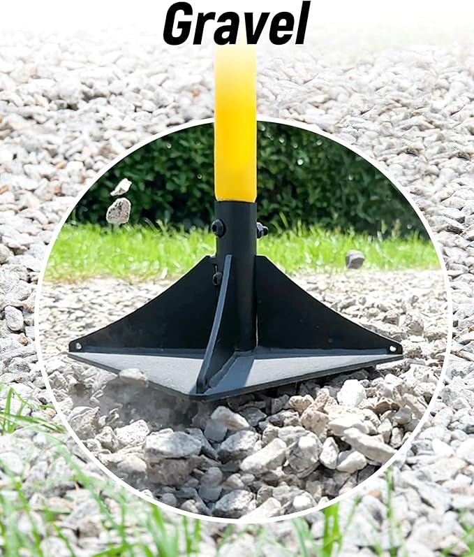 8"x8" Steel Tamper with 48" Handle, Heavy Duty Hand Compactor Tool for Leveling Soil, Gravel, Sand