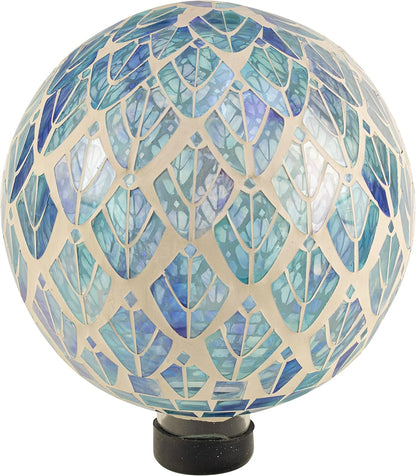 Echo Valley 8292 10” Aquamarine Mosaic Globe, Outdoor Décor, Aquamarine