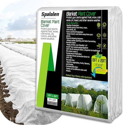 Plant Covers Freeze Protection, 10ft X 20ft Floating Row Cover 1.47 oz/yd² Fabric, Garden Frost