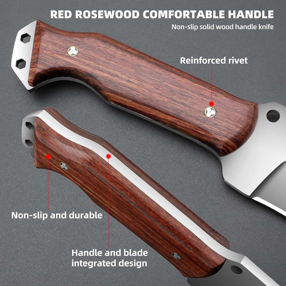 Outdoor Short Machete with Sheath for Cutting Trees, for Yard Work and for urvival Machete Ideal