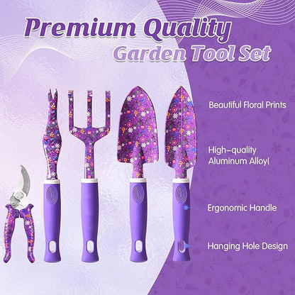 Gardening Gifts for Women, Gardening Tools for Women, 14 PCS Garden Tools Set Kit with Garden Tool