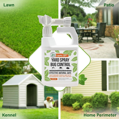 Mighty Mint Peppermint Oil Lawn & Yard Bug Control Spray – Natural Outdoor Pest Repellent for