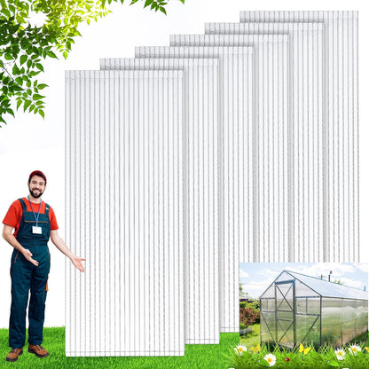 Tatuo 6 Pack 6' X 2' X 0.24'' Polycarbonate Greenhouse Panels Polycarbonate Sheets Twin-Wall Roof