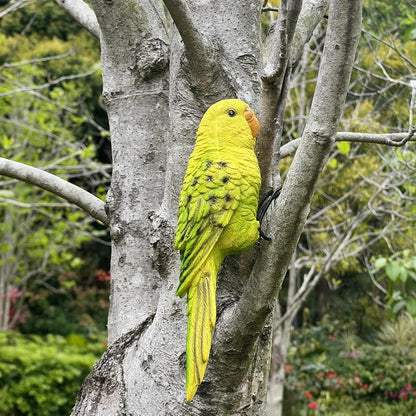 Realistic Parrot Sculpture Resin Hanging Parrots Garden Statues Lifelike Bird Figurines Landscape