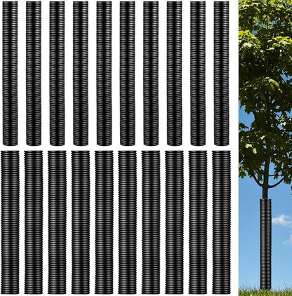 Menkxi 20 Pcs Corrugated Tree Guards Saplings Tree Trunk Protectors from Deer Tree Tubes Guard Tube