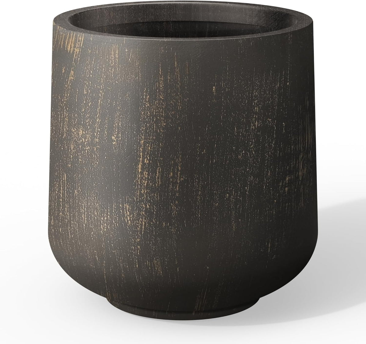 Kante 11.6" Dia Round Concrete Planter, Outdoor Indoor Large Plant Pots Containers with Drainage