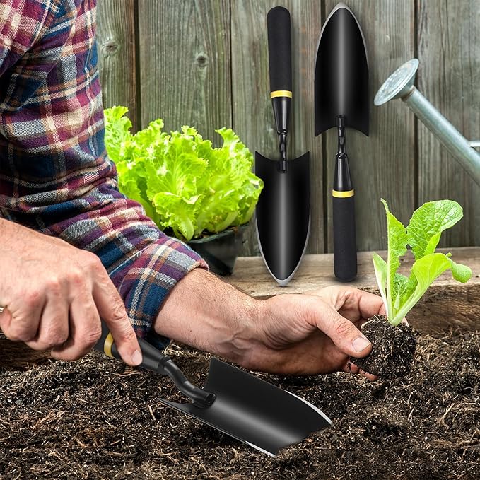 8 Garden Trowel Heavy Duty Garden Hand Shovel Tool Carbon Steel Trowel for Digging Metal Hand
