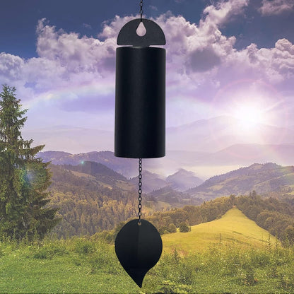 Deep Resonance Serenity Bell Large Metal Cylinder Wind Chimes Outdoor Windbell Deep Tone 30 Inch