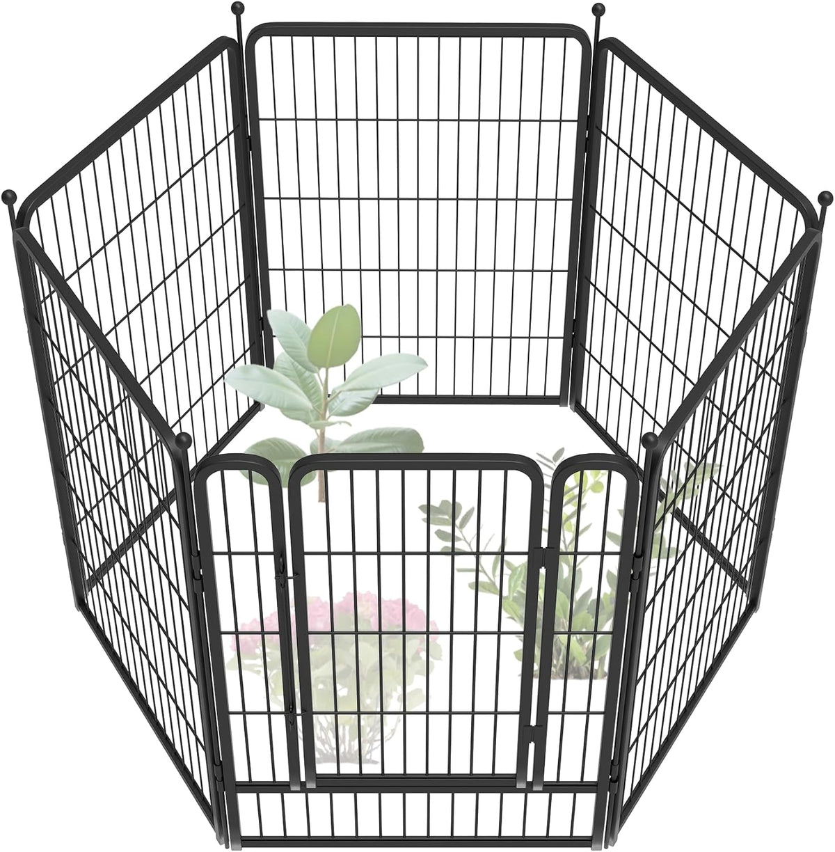 FXW Garden Fence Outdoor for The Yard – 40in(H) x 13.6ft(L) Heavy Duty Metal Animal Barrier for Dog