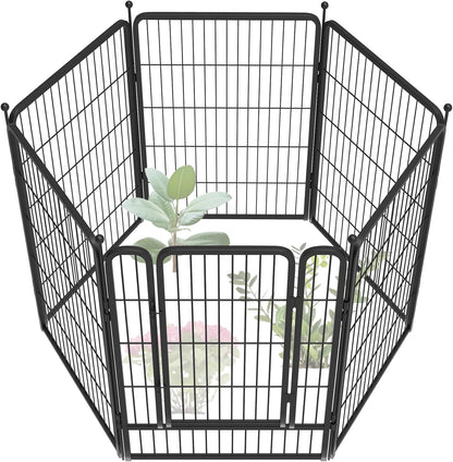 FXW Garden Fence Outdoor for The Yard – 40in(H) x 13.6ft(L) Heavy Duty Metal Animal Barrier for Dog