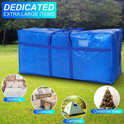 6 Pcs 66 Gallon Large Moving Bags with Zipper and Handles Foldable Storage Duffle Bags Heavy Duty