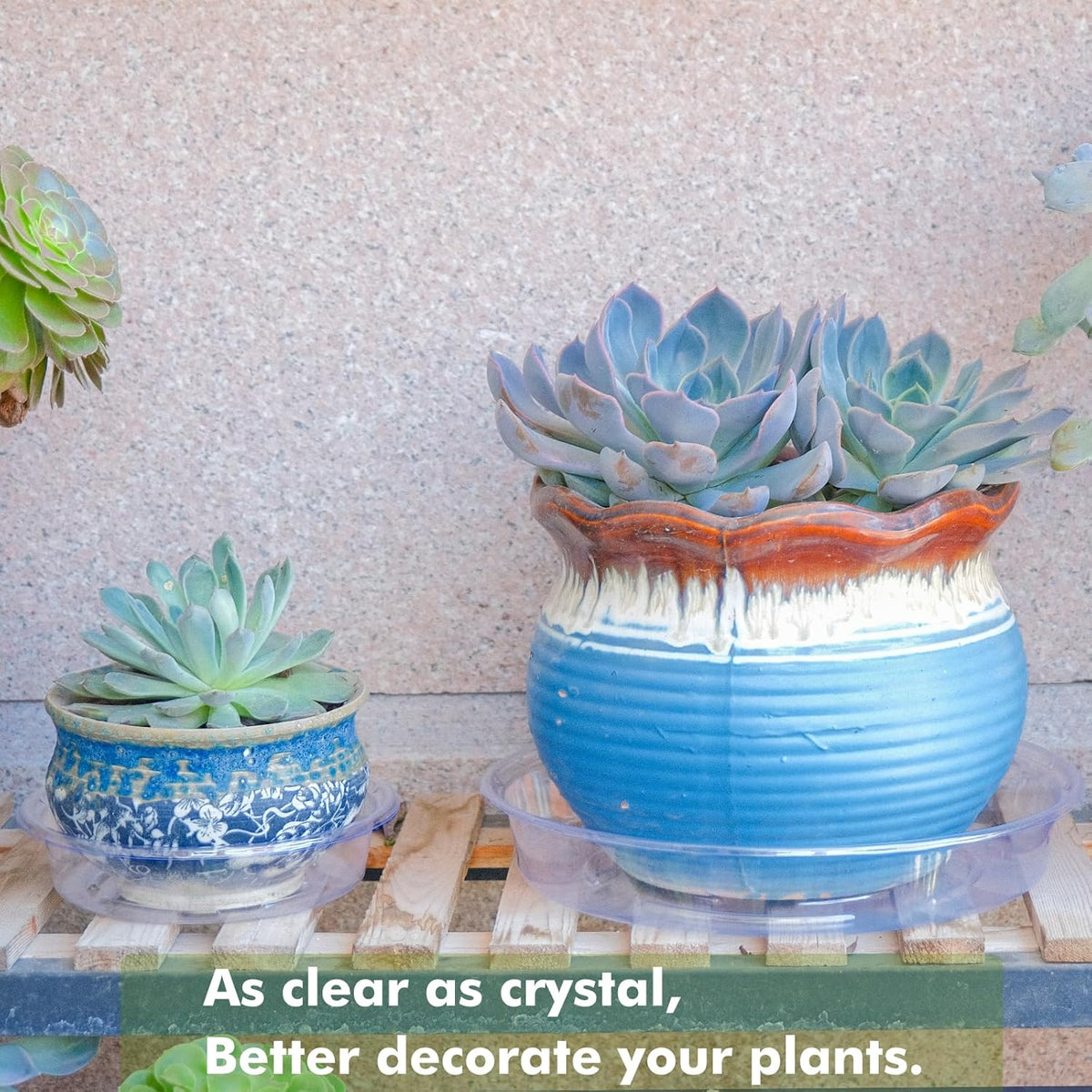 Plant Saucer 15 Pack Plant Trays for Pots 8/10/12 Inch Plastic Plant Saucers for Outdoors and
