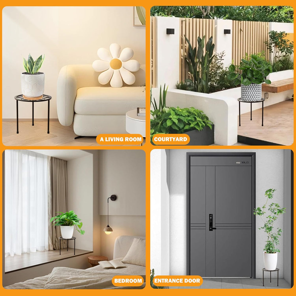 Metal Plant Stand Indoor Outdoor,Indoor Plant Stands for Patio Rust Proof,Heavy Duty Flower Pot