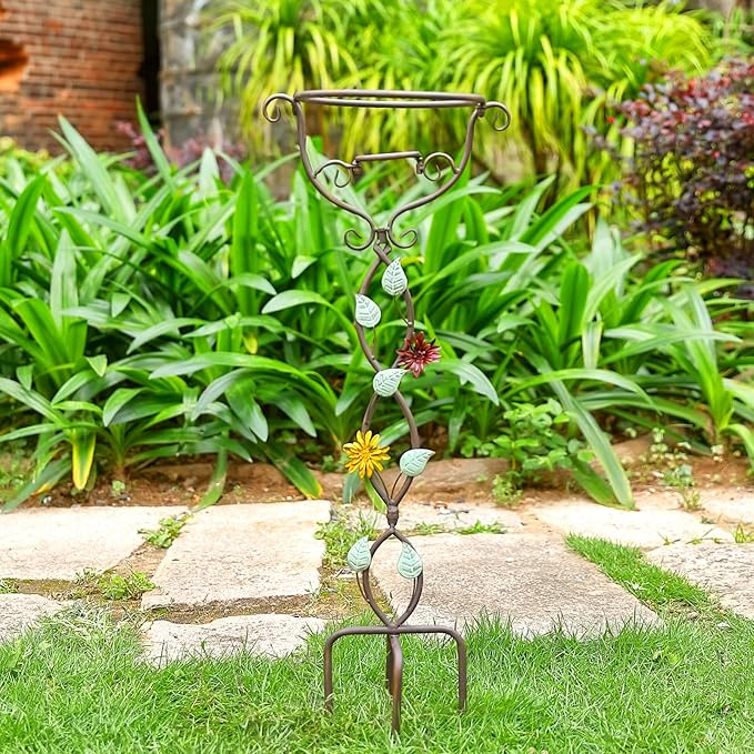Gazing Globe Stand with 4 Prongs Base, 31.5" Garden Gazing Ball Stands for 10-12 Inches Gazing