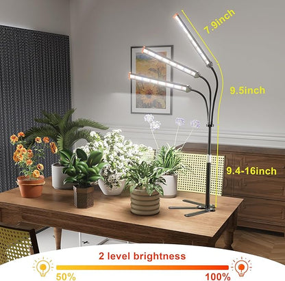 GooingTop Grow Light for Indoor Plants,5000K Full Spectrum Growing Plant Lamp with White Red Blue