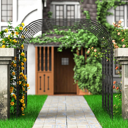 Metal Garden Arch - Length: 98.5in, Wide: 15.8in Garden Arches Trellis for Climbing Plants Outdoor