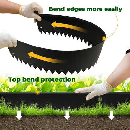 Steel Garden Edging with Top Bending Protection Metal Lanscape Edging Steel Lawn Edging 40 inch