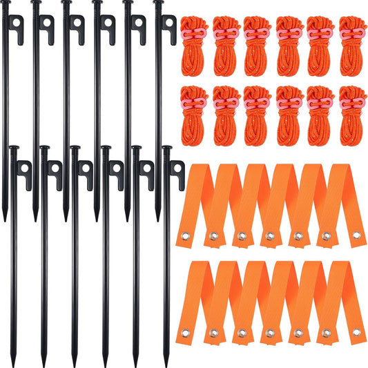 Sintuff 36 Pcs Heavy Duty Tree Stake Kits Stake and Support for Young Leaning Tree Anchor