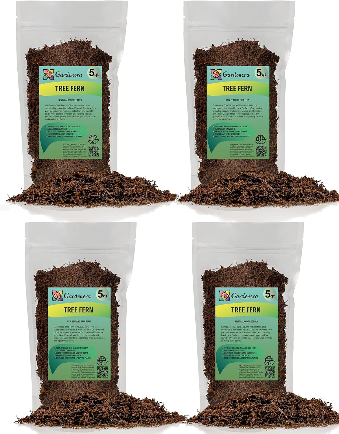 Premium New Zealand Tree Fern by GARDENERA - 20 Quart - Orchid and Epiphytal Plants Growing Medium
