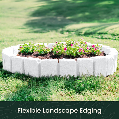 Beuta Landscape Edging | Garden Edging Border | Faux Stone Block XL for Lawn Edging, Flower Beds &