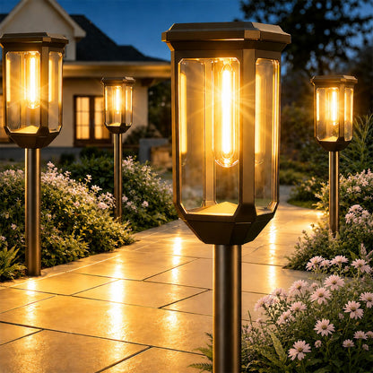 Tenmiro Solar Pathway Lights Outdoor 8 Pack, Bright Solar Garden Lights