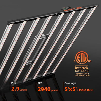 Spider Farmer SE1000W LED Grow Lights 1000w, Samsung LM301H EVO Diodes, 2025 Upgraded Remote App