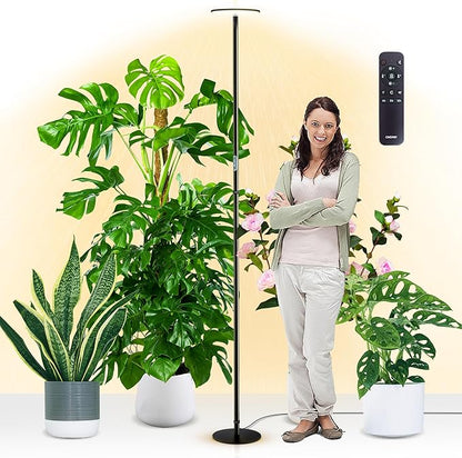 chiphy Grow Lights, 85" Full Spectrum Plant Light for Indoor Plants, 4/8/12H Timer, 60W Grow Lamp