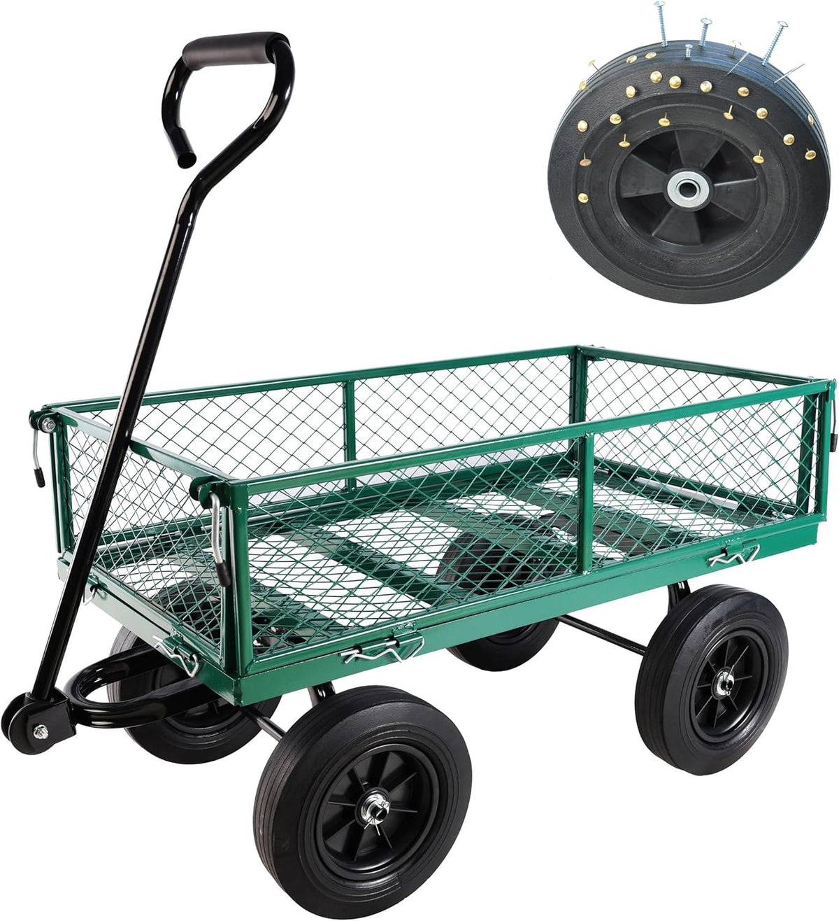 Wagon with Removable Sides Can be Used in Farms, Warehouses etc l Garden Dump cart- A Must-Have for
