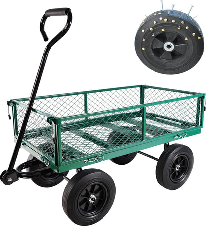 Wagon with Removable Sides Can be Used in Farms, Warehouses etc l Garden Dump cart- A Must-Have for