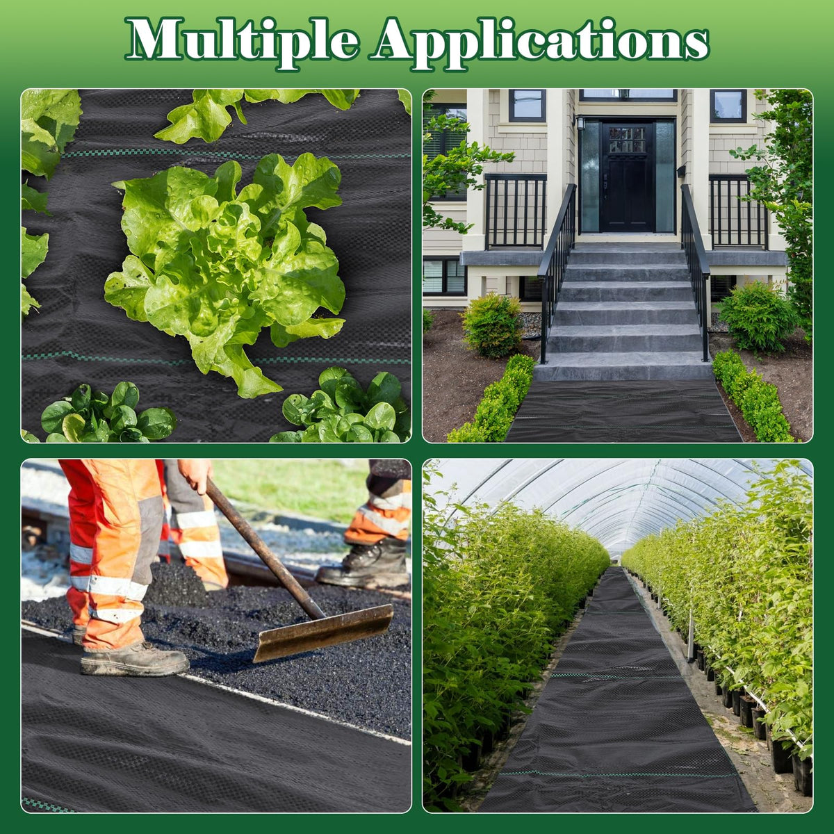 FEED GARDEN 4FT x 100FT Landscape Fabric Weed Barrier Fabric, Heavy Duty 3.2oz Ground Cover