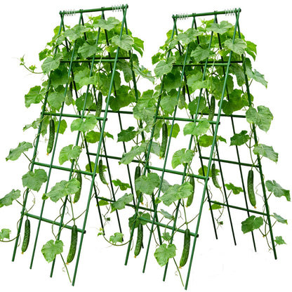 Heavy Duty Cucumber Trellis,2 Pack,No AssemblyGarden Trellis for Climbing Plants Outdoor,Cucumber