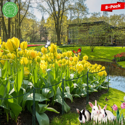 8 Pack Half Round Plant Support Stakes Sets - Strong Plant Support, Versatile Plant Cages, Durable