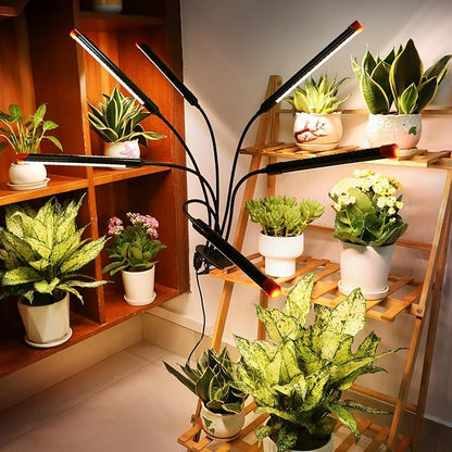 GameChanger! 54W, NOT 15W, 6Head Strong Clip Grow Lights for Indoor Plants with Timer, Best Gift