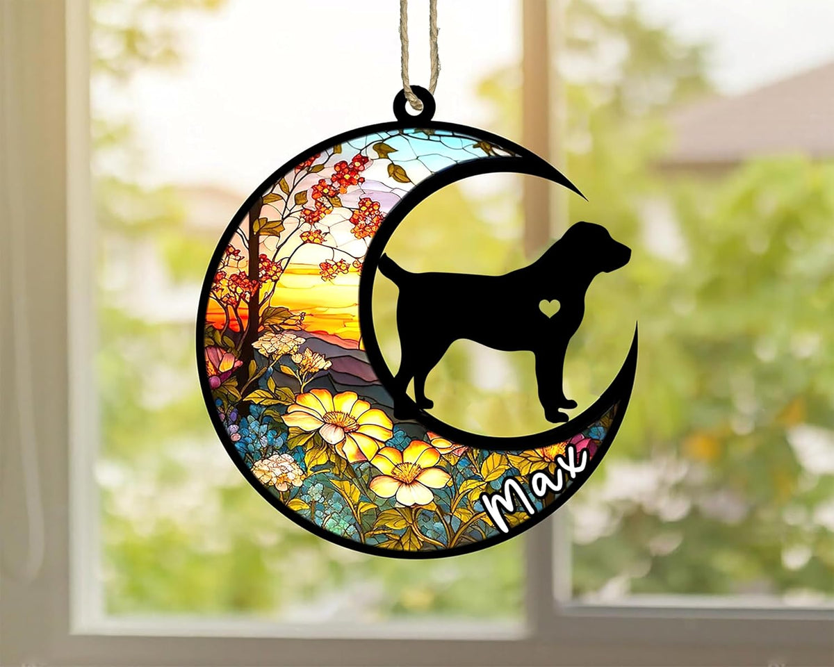 Personalized Dog Memorial, Custom Name Central Asian Shepherd Dog Christmas Ornament with Name