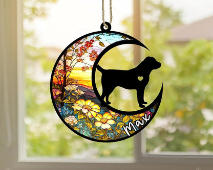 Personalized Dog Memorial, Custom Name Central Asian Shepherd Dog Christmas Ornament with Name