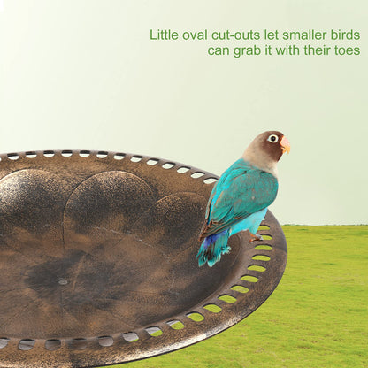VINGLI Pedestal Bird Bath, Resin Birdbaths Weather Resistant, Bird Baths with Floral Accents &